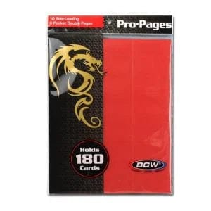 Gamers Guild AZ BCW BCW: Accessories - 9-Pocket Side Loading Pro Pages Red BCW