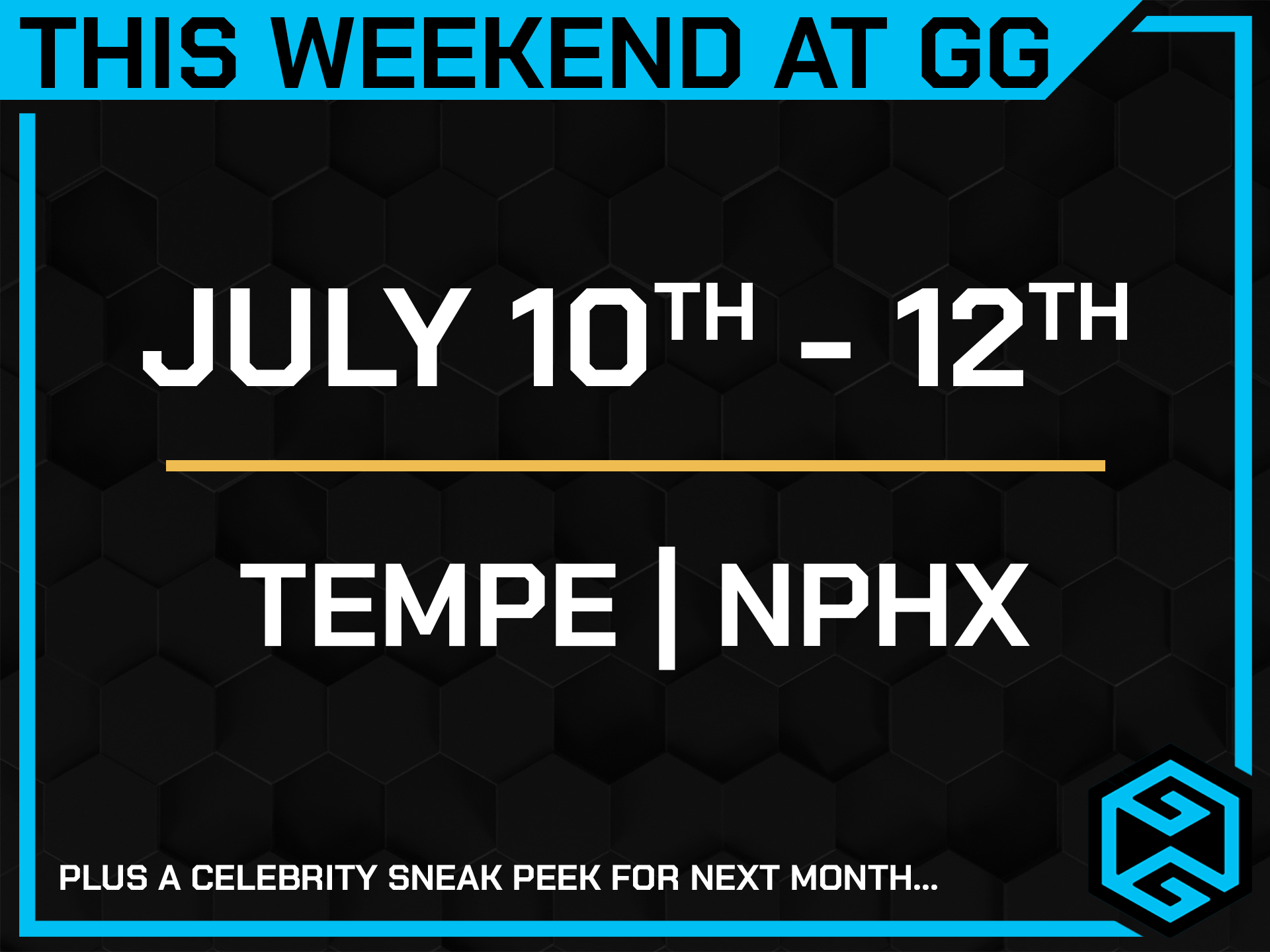 This Weekend at GG: 7/17-7/19