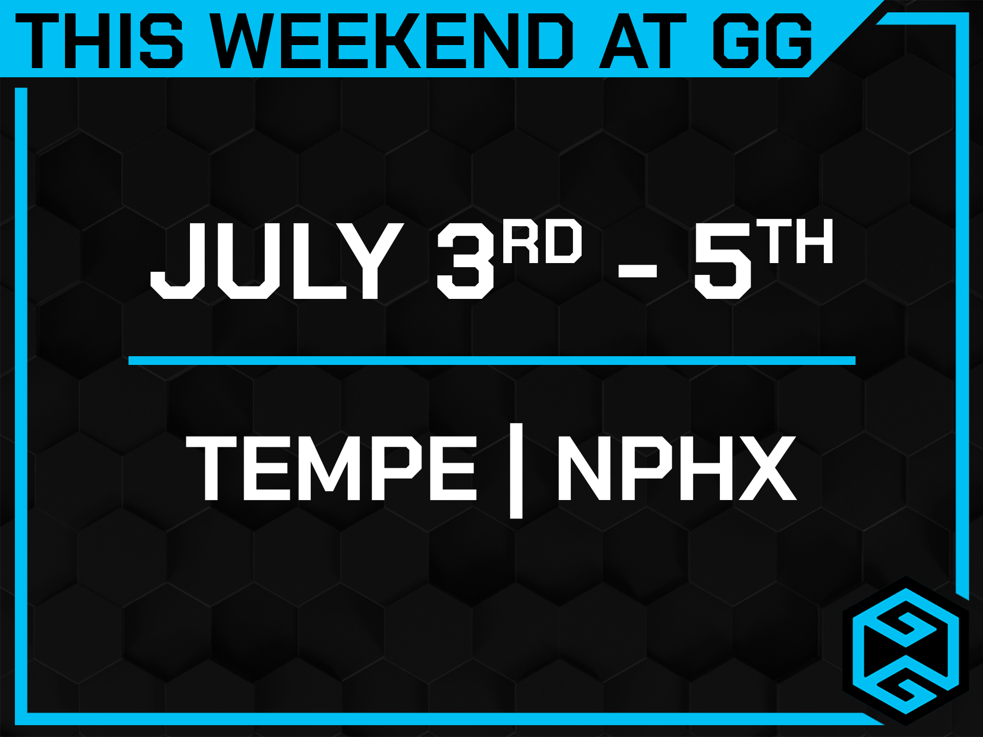 This Weekend at GG: 7/3-7/5