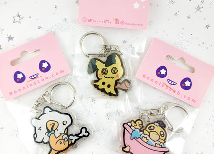 Gamers Guild AZ Bonnies Lab Magikarp on Floatie Epoxy Acrylic Keychain Charm (Concierge) Faire