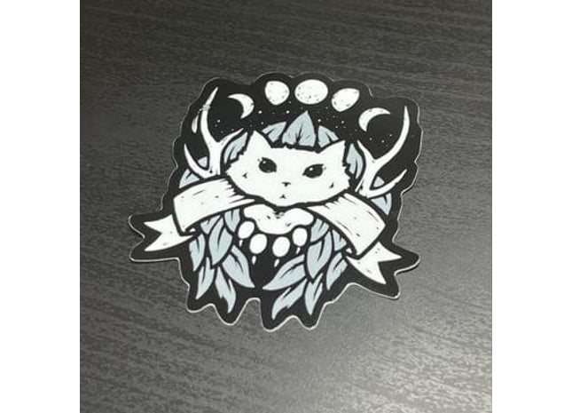 Gamers Guild AZ Caverns & Calicos Sticker: Cat Class - Druid Caverns & Calicos