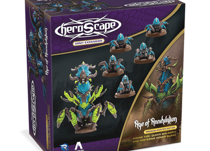 Heroscape: Rising Tide – Queen Maladrix & Festering Honor Guard Army Expansion [Premium Painted Edition] (Pre-Order)