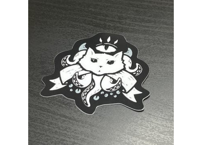 Gamers Guild AZ Caverns & Calicos Sticker: Cat Class - Warlock Caverns & Calicos