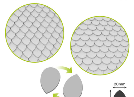 EVA Foam: Scales - Teardrop