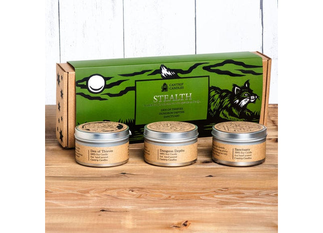 Gamers Guild AZ Accessory Cantrip Candles: Adventure Triptych (3-Pack) - Stealth Cantrip Candles