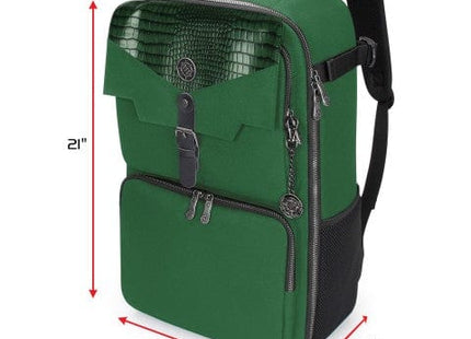 Gamers Guild AZ Accessory Power ENHANCE Gaming: Card Storage Backpack (Green) Enhance Gaming