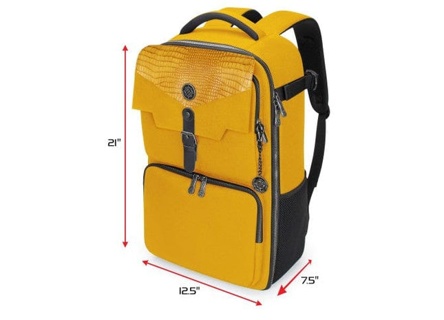 Gamers Guild AZ Accessory Power ENHANCE Gaming: Card Storage Backpack (Yellow) Enhance Gaming