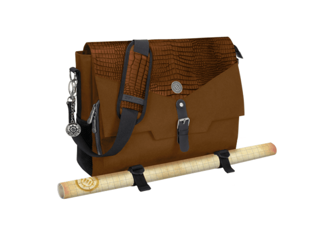 Gamers Guild AZ Accessory Power ENHANCE Tabletop RPGs: Messenger Bag Dragon - Brown Mad Al