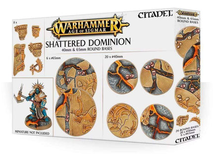 Gamers Guild AZ Age of Sigmar Citadel: Basing - Warhammer Age of Sigmar Shattered Dominion 40mm & 65mm Round Bases Games-Workshop