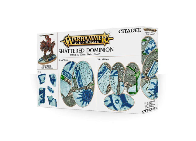 Gamers Guild AZ Age of Sigmar Citadel: Basing - Warhammer Age of Sigmar Shattered Dominion 60 & 90mm Oval Bases Games-Workshop