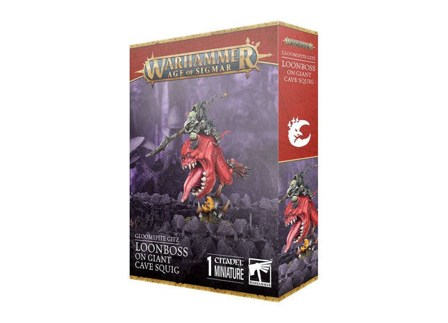 Gamers Guild AZ Age of Sigmar Warhammer Age of Sigmar: Gloomspite Gitz - Loonboss on Giant Cave Squig Games-Workshop