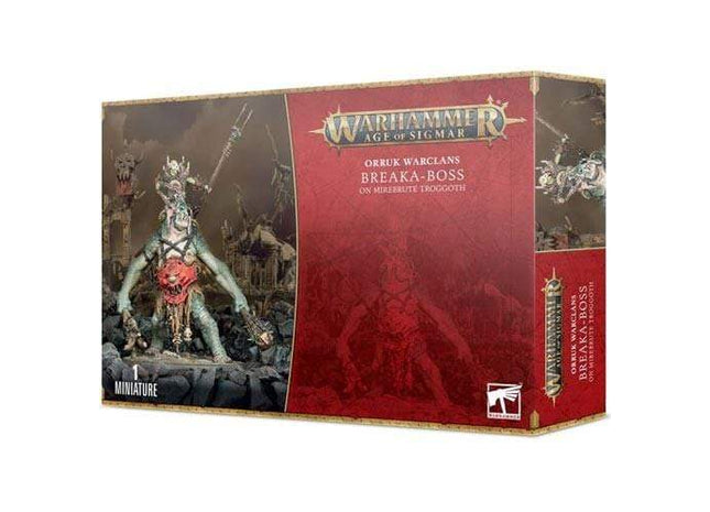 Gamers Guild AZ Age of Sigmar Warhammer Age of Sigmar: Orruk Warclans - Breaka-Boss on Mirebrute Troggoth Games-Workshop