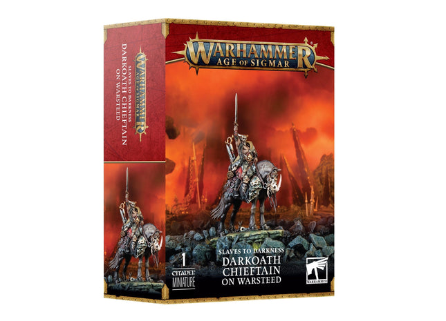 Gamers Guild AZ Age of Sigmar Warhammer Age of Sigmar: Slaves to Darkness: Darkoath Chieftain On Warsteed (Pre-Order) Games-Workshop
