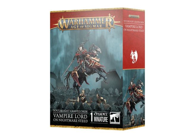 Gamers Guild AZ Age of Sigmar Warhammer Age of Sigmar: Soulblight Gravelords - Vampire Lord On Nightmare Steed (Pre-Order) Games-Workshop