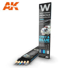 Gamers Guild AZ AK-Interactive AK-Interactive Weathering Pencils: Grey and Blue Shading and Effects Set Golden Distribution International