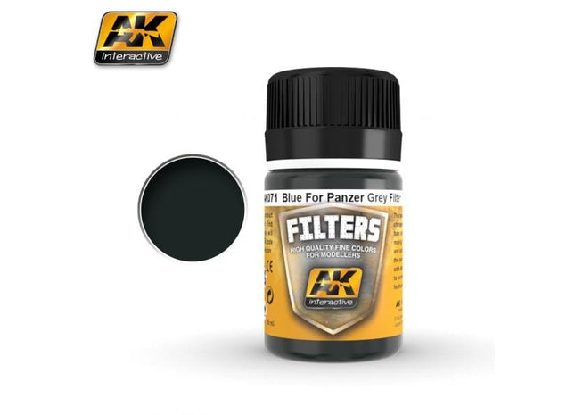 Gamers Guild AZ AK-Interactive AK071 AK Interactive Filter: Blue for Panzer Grey Golden Distribution International