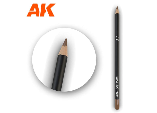 Gamers Guild AZ AK-Interactive AK10010 AK Interactive: Weathering Pencils for Modelling - Sepia Golden Distribution International