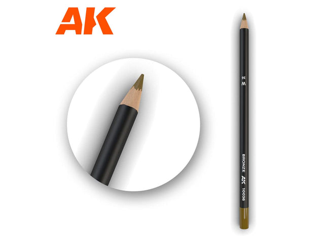 Gamers Guild AZ AK-Interactive AK10036 AK Interactive: Weathering Pencils for Modelling - Bronze Golden Distribution International