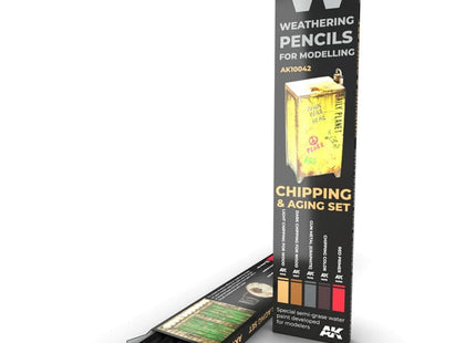Gamers Guild AZ AK-Interactive AK10042 AK Interactive: Weathering Pencils - Chipping & Aging Golden Distribution International