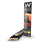 Gamers Guild AZ AK-Interactive AK10045 AK Interactive: Weathering Pencils - Basic Colors Golden Distribution International