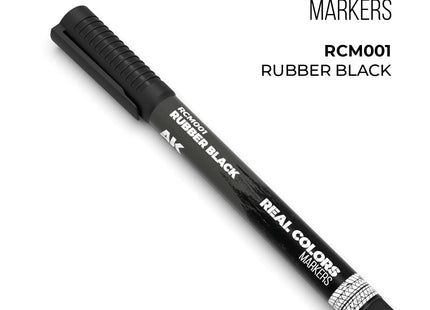 Gamers Guild AZ AK Interactive AKRCM001: AK Interactive Real Colors Markers Rubber Black (Pre-Order) LSG