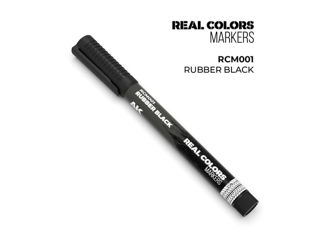 Gamers Guild AZ AK Interactive AKRCM001: AK Interactive Real Colors Markers Rubber Black (Pre-Order) LSG