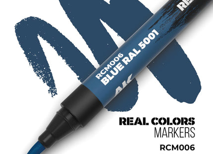 Gamers Guild AZ AK Interactive AKRCM006: AK Interactive Real Colors Markers Blue RAL 5001 (Pre-Order) LSG
