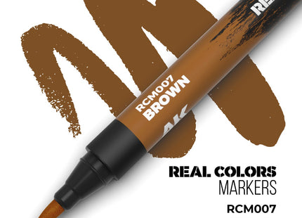 Gamers Guild AZ AK Interactive AKRCM007: AK Interactive Real Colors Markers Brown (Pre-Order) LSG