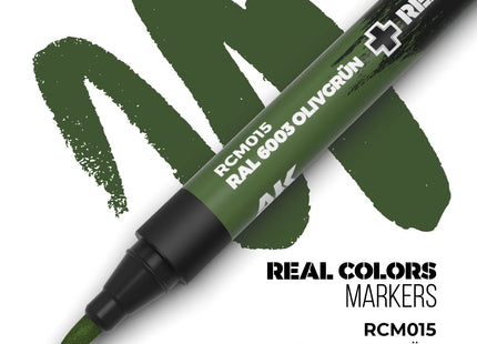 Gamers Guild AZ AK Interactive AKRCM015: AK Interactive Real Colors Markers - RAL 6003 Olivgrun (Pre-Order) LSG