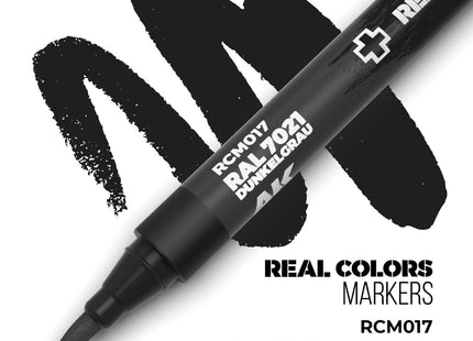 Gamers Guild AZ AK Interactive AKRCM017: AK Interactive Real Colors Markers - Dunkelgrau RAL 7021 (Pre-Order) LSG