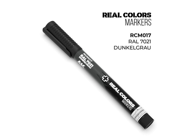 Gamers Guild AZ AK Interactive AKRCM017: AK Interactive Real Colors Markers - Dunkelgrau RAL 7021 (Pre-Order) LSG