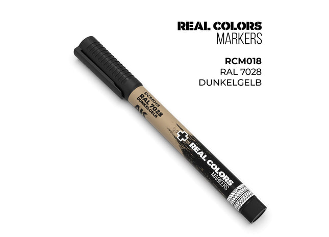 Gamers Guild AZ AK Interactive AKRCM018: AK Interactive Real Colors Markers - Dunkelgelb RAL 7028 (Pre-Order) LSG