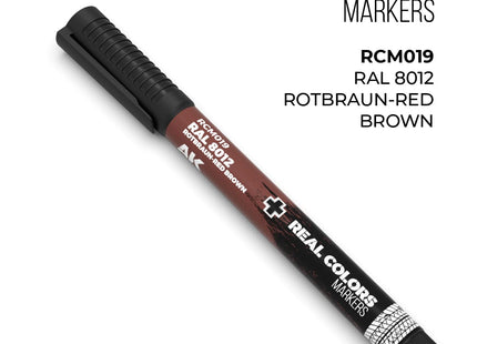 Gamers Guild AZ AK Interactive AKRCM019: AK Interactive Real Colors Markers - Rotbraun-Red Brown RAL 8012 (Pre-Order) LSG