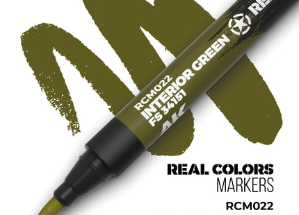 Gamers Guild AZ AK Interactive AKRCM022: AK Interactive Real Colors Markers - Interior Green FS 34151 (Pre-Order) LSG