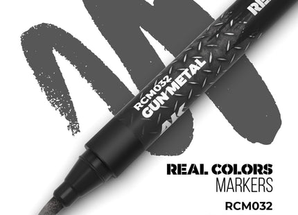 Gamers Guild AZ AK Interactive AKRCM032: AK Interactive Real Colors Markers - Gun Metal (Pre-Order) LSG