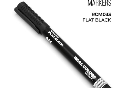 Gamers Guild AZ AK Interactive AKRCM033: AK Interactive Real Colors Markers - Flat Black (Pre-Order) LSG