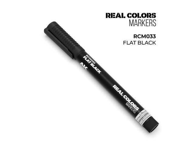 Gamers Guild AZ AK Interactive AKRCM033: AK Interactive Real Colors Markers - Flat Black (Pre-Order) LSG