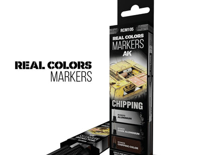 Gamers Guild AZ AK Interactive AKRCM105: AK Interactive Real Colors Markers - Chipping (3ct) (Pre-Order) LSG