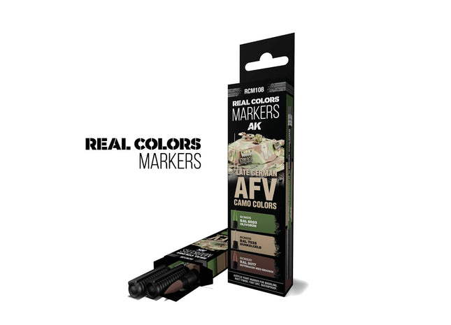 Gamers Guild AZ AK Interactive AKRCM108: AK Interactive Real Colors Markers - Late German AFV Camo Colors (3ct) (Pre-Order) LSG