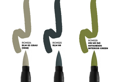 Gamers Guild AZ AK Interactive AKRCM110: AK Interactive Real Colors Markers - WWII Axis Aircraft Cockpit Colors (3ct) (Pre-Order) LSG