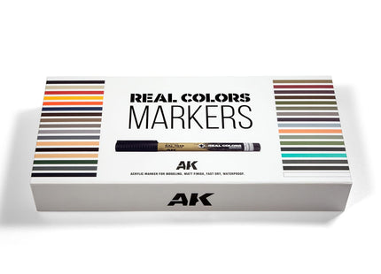 Gamers Guild AZ AK Interactive AKRCM150: AK Interactive Real Colors Markers - Special Box of 34 Units (Pre-Order) LSG
