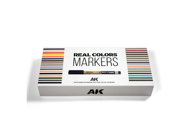 Gamers Guild AZ AK Interactive AKRCM150: AK Interactive Real Colors Markers - Special Box of 34 Units (Pre-Order) LSG