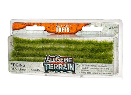 Gamers Guild AZ All Game Terrain All Game Terrain: Peel 'n' Plant Tufts - Edging: Dark Green All Game Terrain