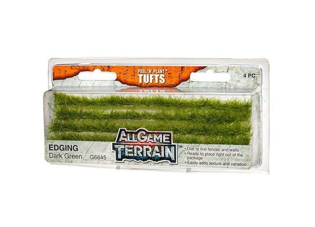 Gamers Guild AZ All Game Terrain All Game Terrain: Peel 'n' Plant Tufts - Edging: Dark Green All Game Terrain