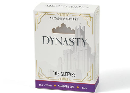 Gamers Guild AZ Arcane Fortress Arcane Fortress: Dynasty Collection: Crystal Clear Matte Sleeves 105ct GTS