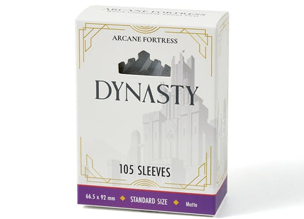 Gamers Guild AZ Arcane Fortress Arcane Fortress: Dynasty Collection: Frosted Silver Matte Sleeves 105ct GTS