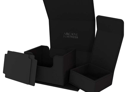 Gamers Guild AZ Arcane Fortress Arcane Fortress: Solid Color: Radiant 100+ Black Deluxe Deck Vault (Pre-Order) GTS