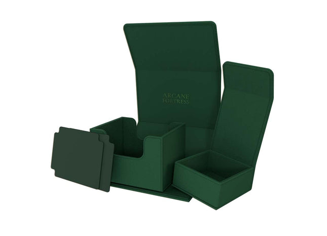 Gamers Guild AZ Arcane Fortress Arcane Fortress: Solid Color: Radiant 100+ Green Deluxe Deck Vault (Pre-Order) GTS