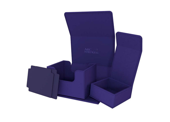 Gamers Guild AZ Arcane Fortress Arcane Fortress: Solid Color: Radiant 100+ Purple Deluxe Deck Vault (Pre-Order) GTS