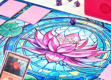 Gamers Guild AZ Arcane Fortress Arcane Fortress: Stained Glass: Blossom Grace Standard Playmat (Pre-Order) GTS